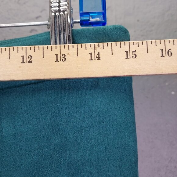 Anthropologie Avec Les Filles Pants Small Arden Slim Faux Suede Green Zip Ankle - Picture 13 of 16